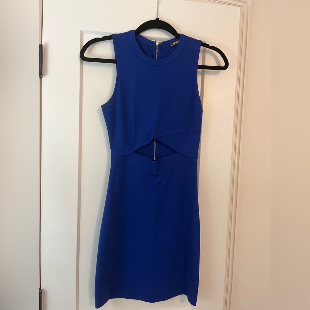 Express Blue Cut-Out Dress (Size 0)